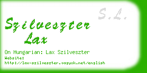 szilveszter lax business card